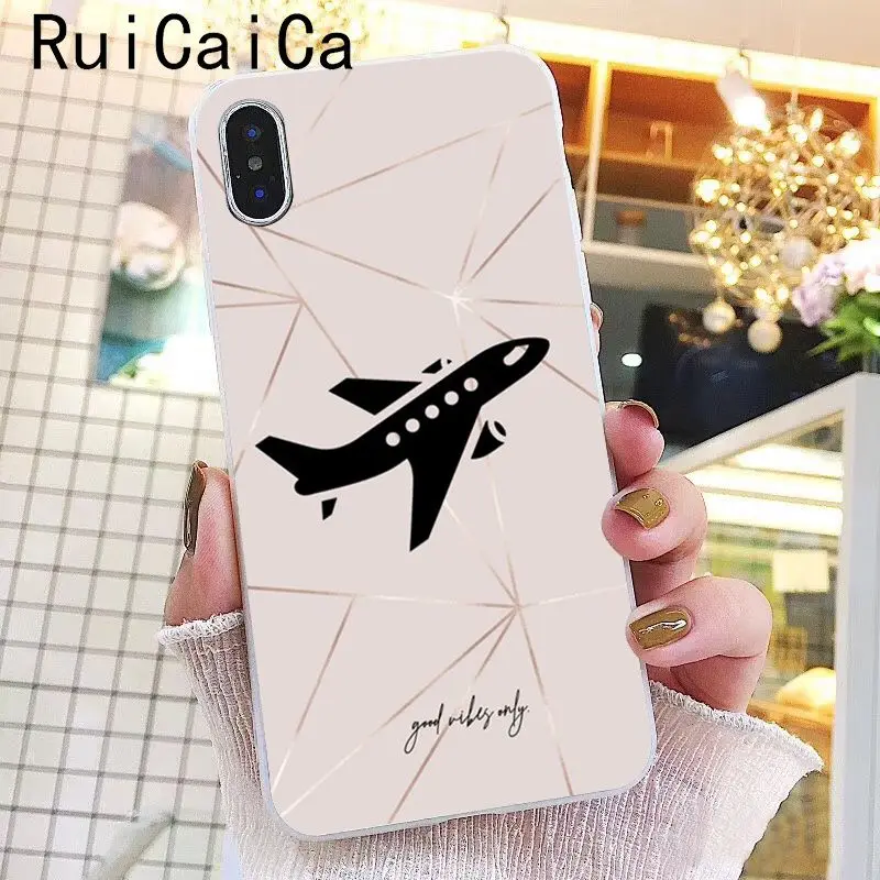 Чехол для телефона Ruicaica с мультяшным воздушным самолетом, цветной милый чехол для iphone 8 7 6 6S Plus X XS MAX 5 5S SE XR 10 Fundas Capa - Цвет: A7