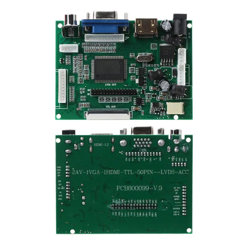 1 комплект lcd ttl LVDS контроллер V+ H драйвер платы HDMI VGA 2AV 50 до 60PIN модуль