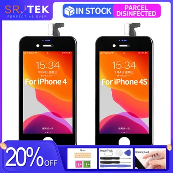 

For iPhone 4 4S LCD Display No Dead Pixel Touch Screen Digitizer Replacement Parts For iPhone4 4S Pantalla LCD Screen Matrix