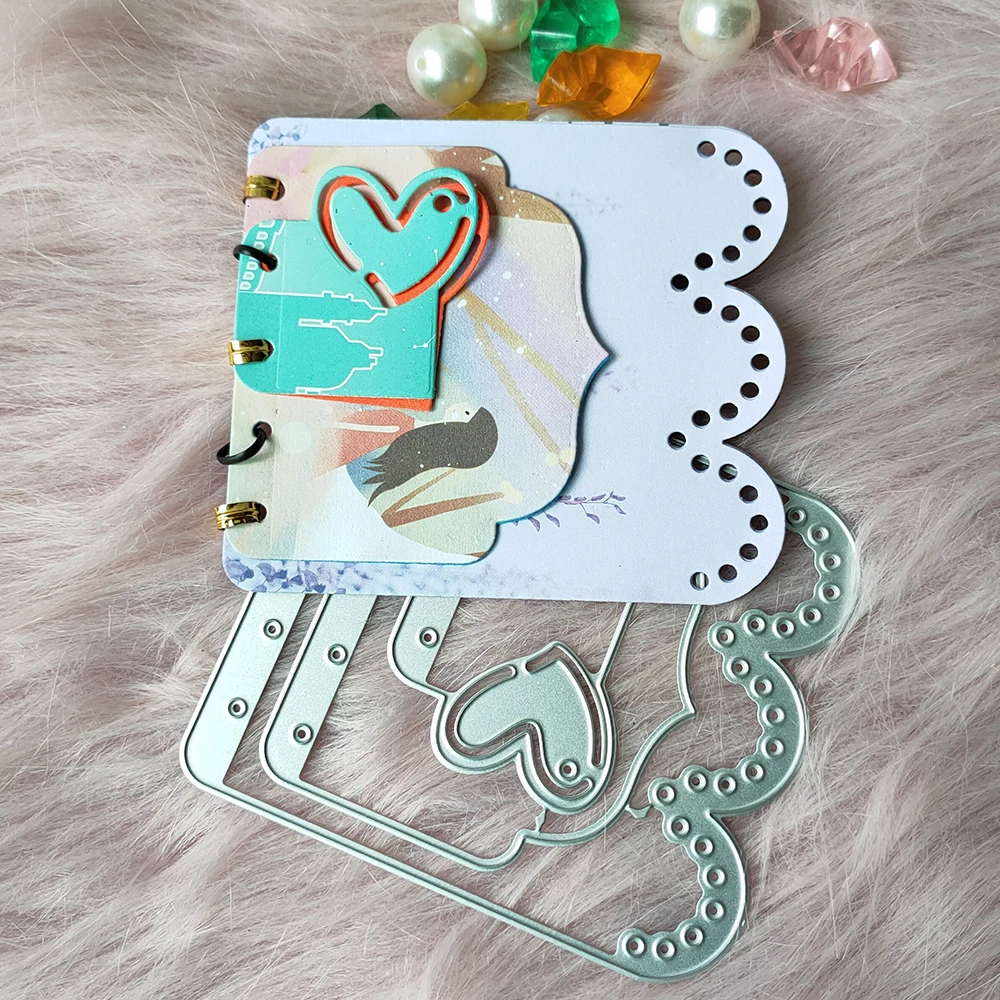 

Новый Блокнот, фотоальбом, металлическая Форма для высечки, рельефное украшение для фотоальбома, изготовление открыток «сделай сам»