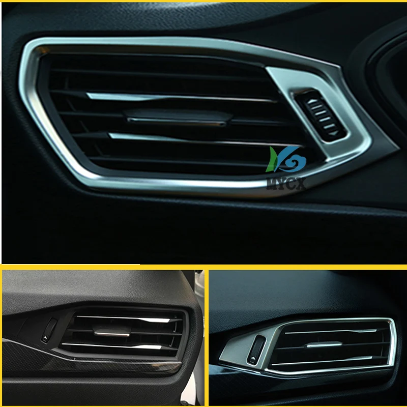 Для Ford new Focus ABS углеродное волокно для салона автомобиля кондиционер воздуха на выходе декоративная крышка отделка автомобиля Стайлинг Аксессуары 2 шт