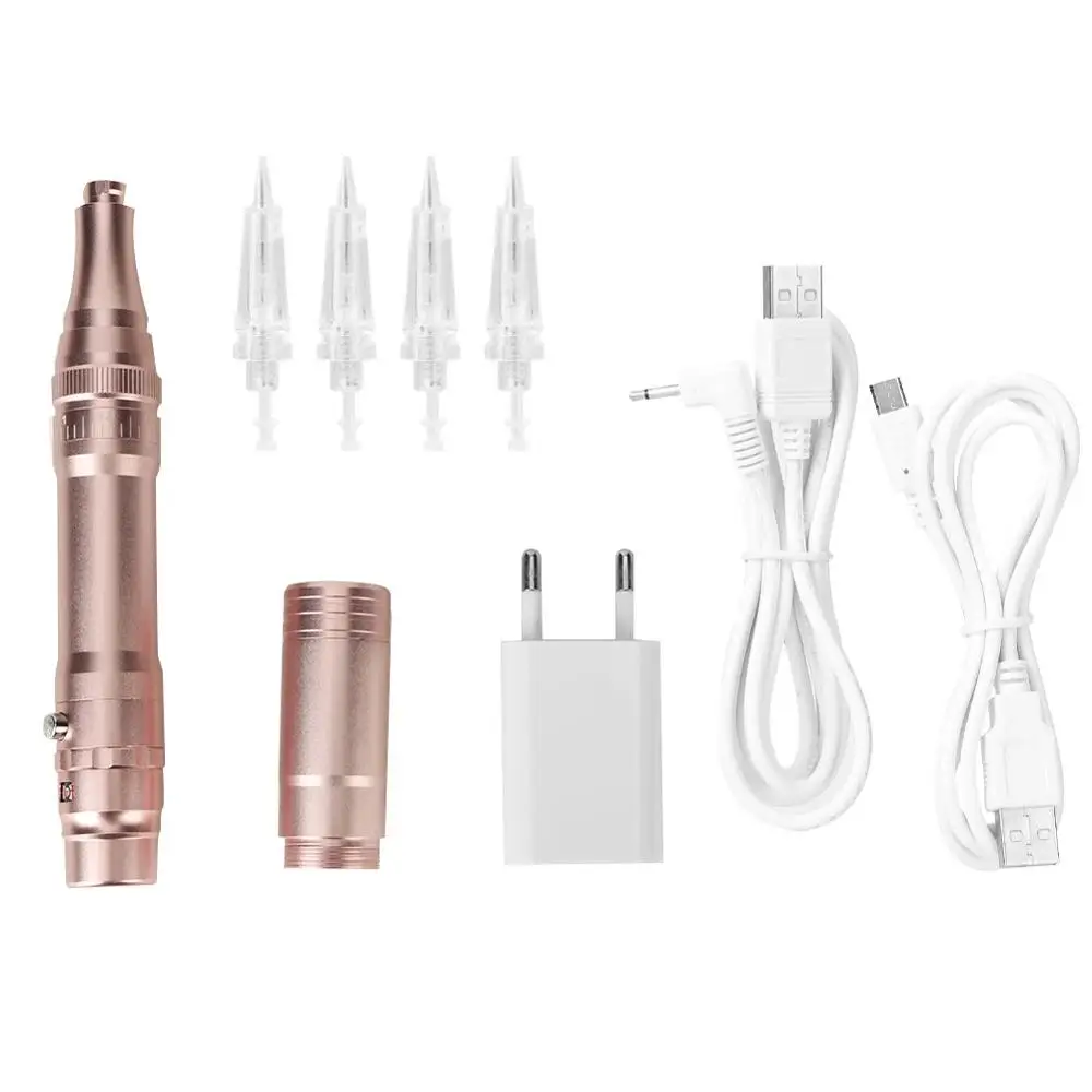 

New Adjustable Low Vibration Quiet Eyebrow Tattoo Machine Motor Tattoo Rotary Pen Permanent Makeup Microblading Gun +FP P Needle