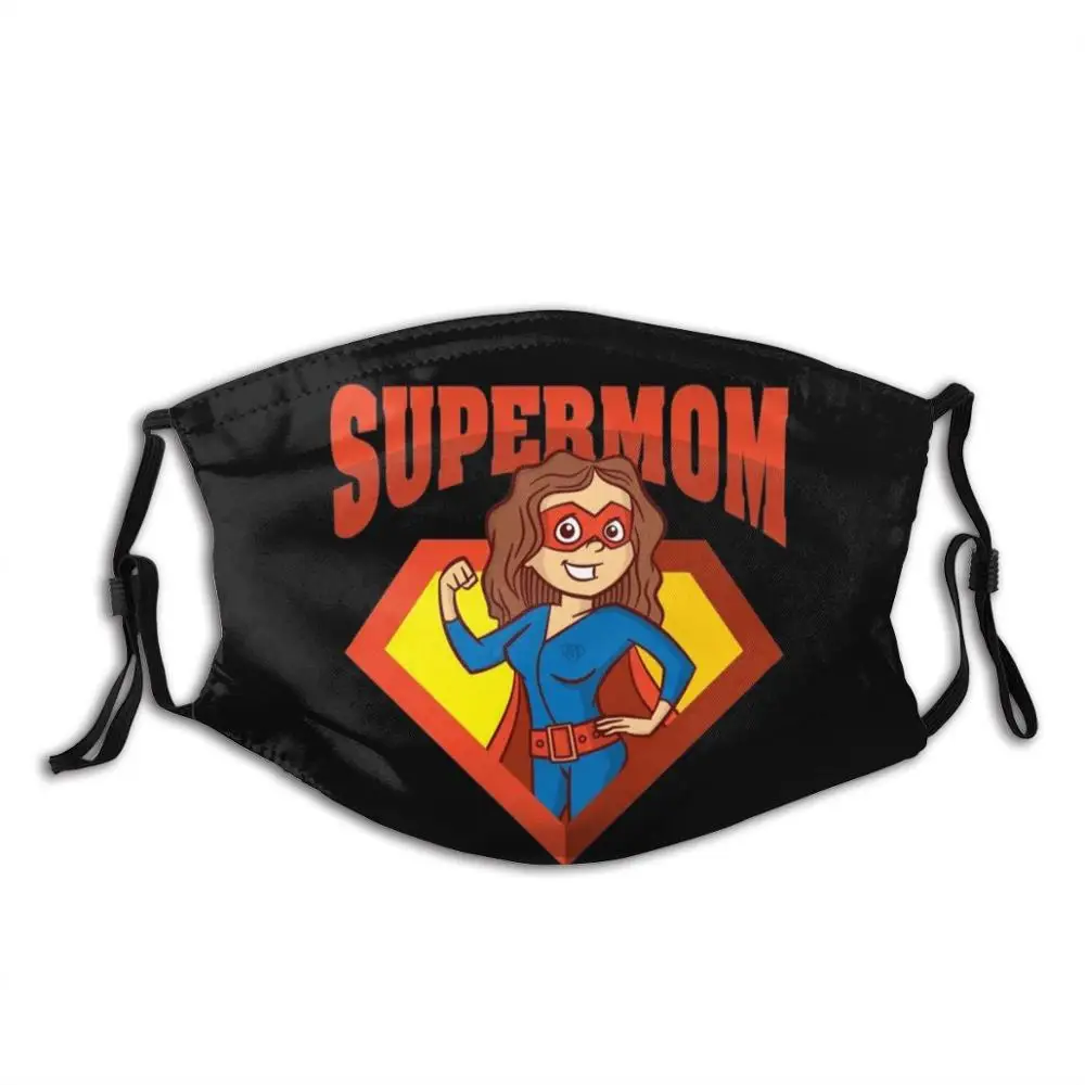 Супермама Супергерой мама подарок для мамы супер День матери модные маски