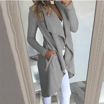 

Women's Long Sleeve Slim Blazer Jacket OL Ladies Casual Open Front Formal Work Formal Suits Cardigan Coat Top