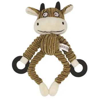 

1pc Cute Cartoon Plush Pet Biting Toy Chewing Plaything Sound Production Pet Toy Plaything