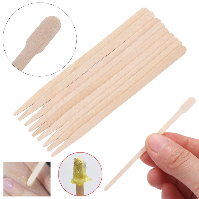 100pcs/pack Disposable Wooden Waxing Stick Wax Bean Wiping Wax Tool  Disposable Hair Removal Beauty Bar Body Beauty Tool - AliExpress