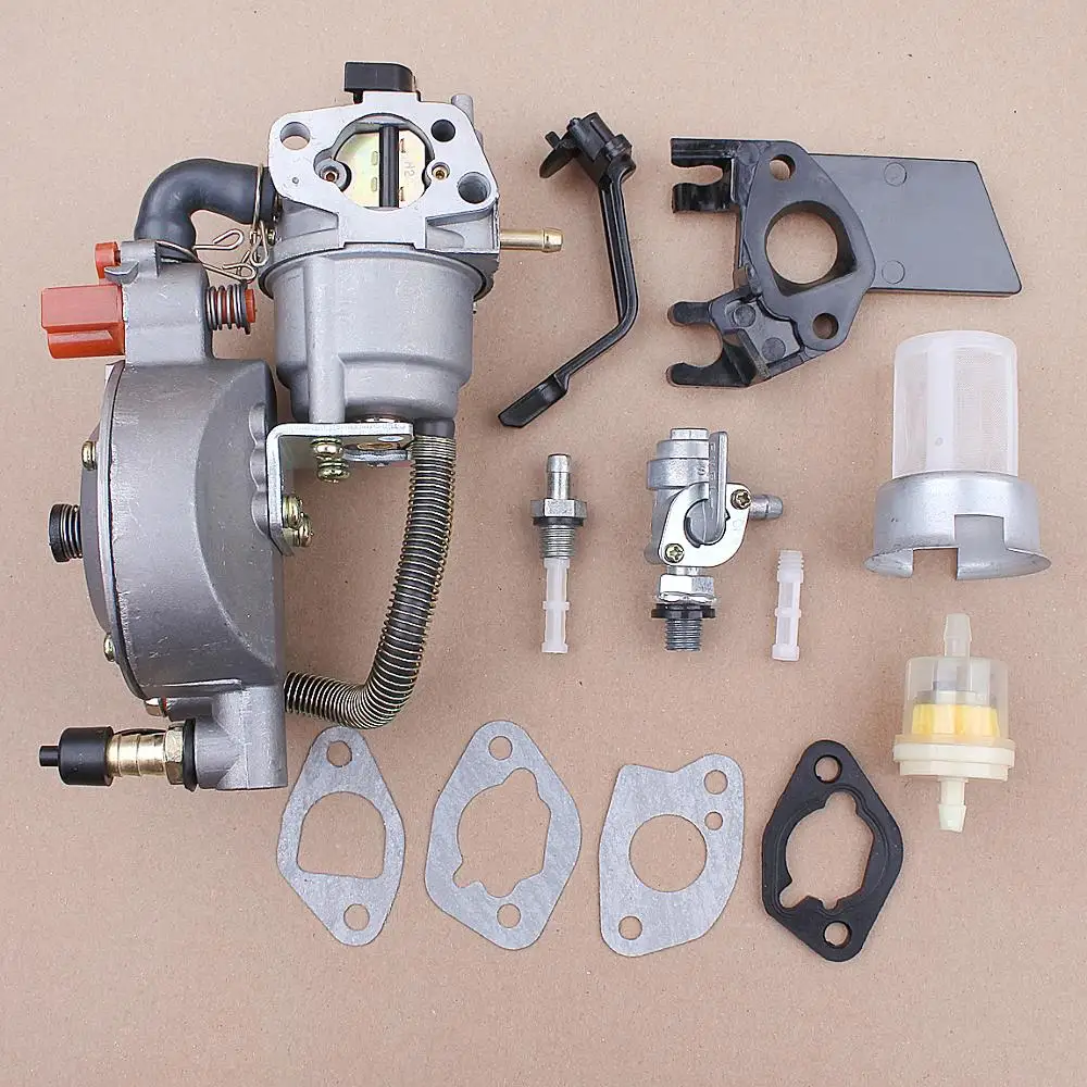 Двойной топливный карбюратор для 170F 168F Honda GX200 GX160 водяной насос генератор LPG NG бензиновый ролик для нанесения краски аксессуары