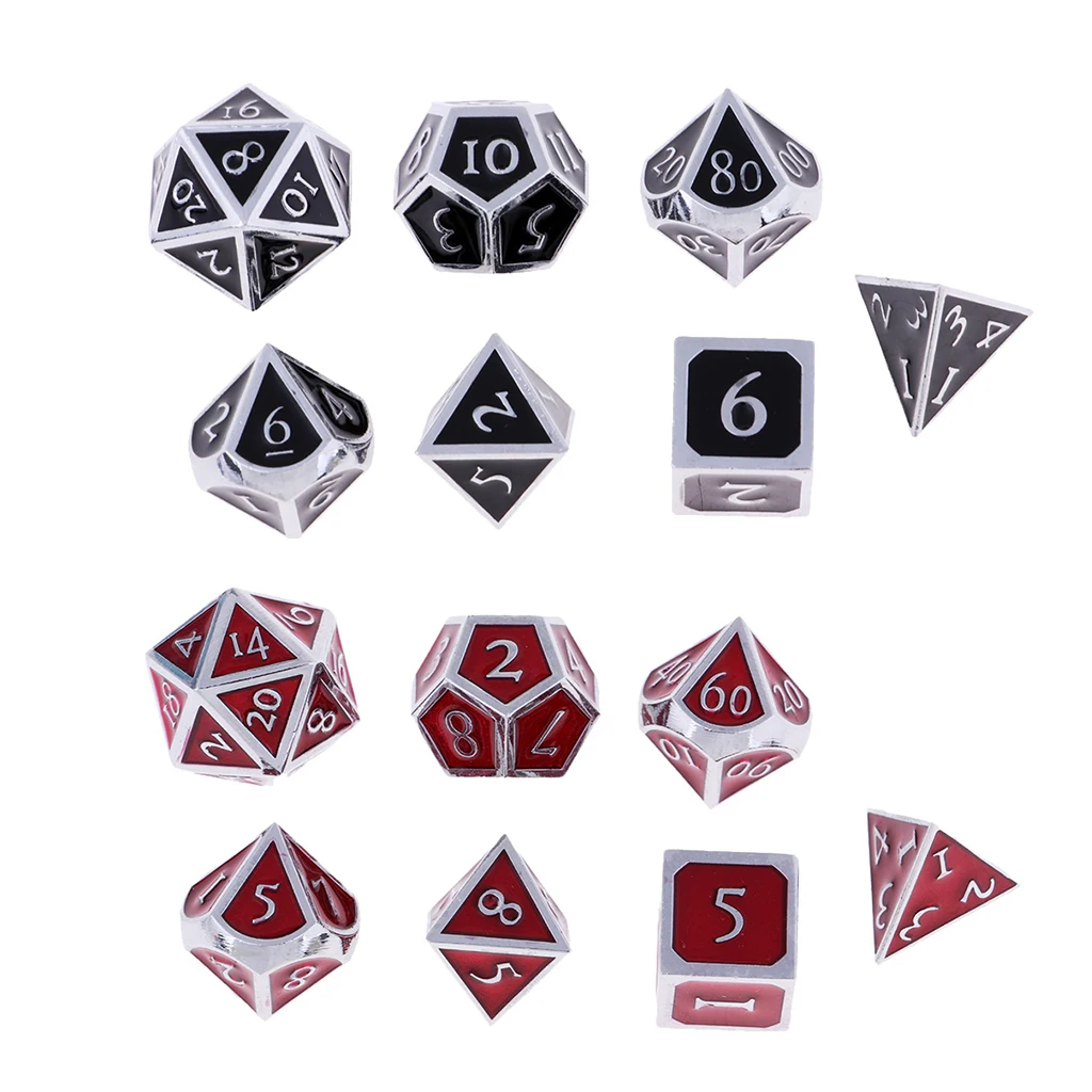 14/Набор 16 мм многогранные игральные кости D4 D6 D10 D20 для игры в Подземелья и Драконы TRPG
