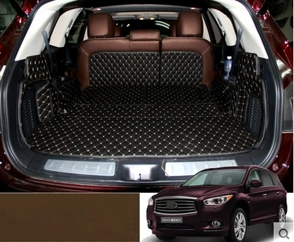 

High Quality! Full Set Car Trunk Mats For Infiniti Qx60 7 Seats 2018-2013 Waterproof Boot Carpets Cargo Liner Mat For Qx60 2016