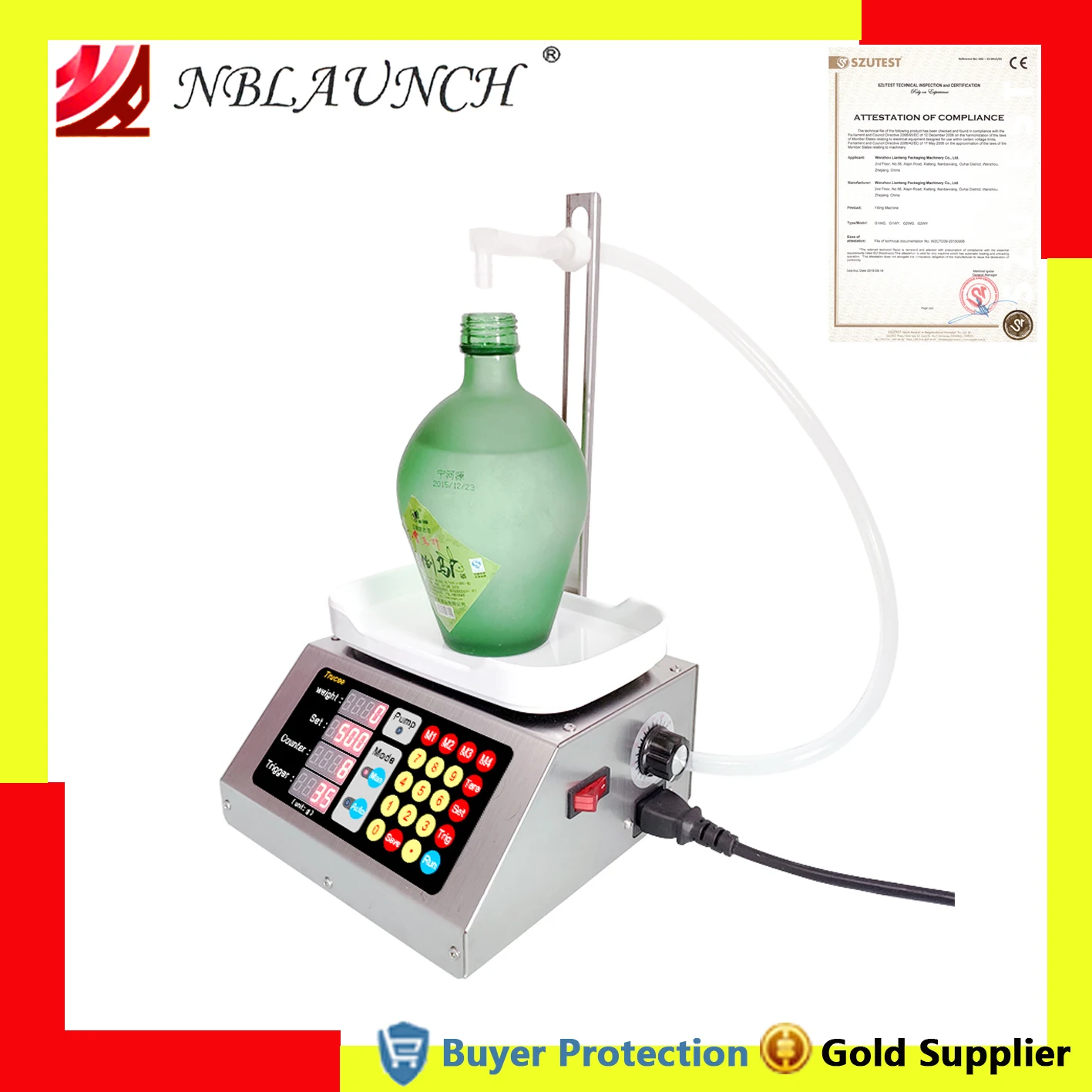 Liquid-Filler Beverage Weighing-And-Filling-Machine Wine-Juice Water-Drinking 10ml-3000ml-Juice