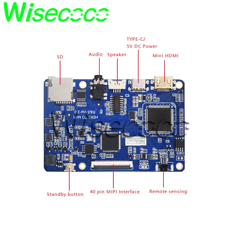 Wisecoco 7 дюймов 1200X1920 ЖК-экран TFTMD070021 ips дисплей HDMI MIPI плата контроллера Тип C наушники Динамик для планшетных ПК