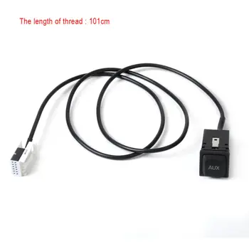 

Black ​AUX ABS Switch Plastic Stereo Radio Connector Adapter 4-pin Jack