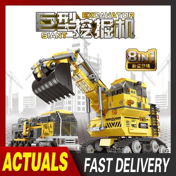 

XINGBAO Technic Crane Vehicle City Constructio Engineering Excavator Bulldozer Truck Loader Building Blocks Toys Kids Christmas