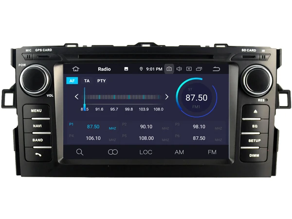 PX5 Octa(8)-Core Android 9,0 автомобильный dvd-плеер для TOYOTA AURIS 2007-2011 Автомобильный аудио gps Мультимедиа Навигация