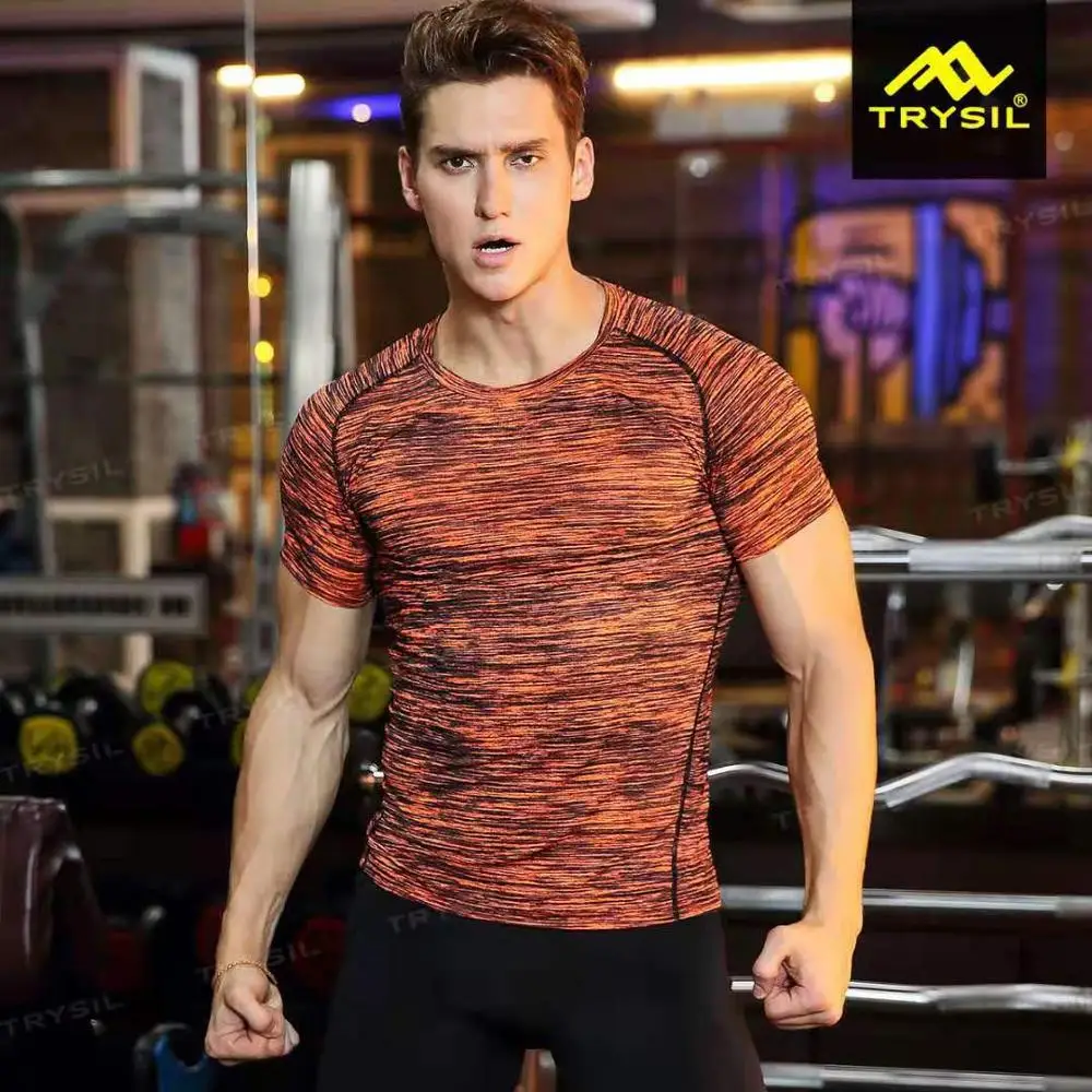 Быстросохнущая Спортивная футболка мужская боди очень эластичные