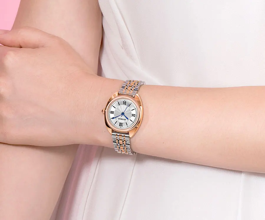RUIMAS Women's Quartz Watches Luxury Business Wristwatch Stainless Steel Waterproof Dress Watch Lady Relogio Feminino Clock 593