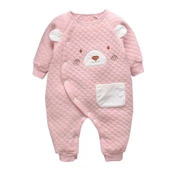 

winter Keep warm Baby Rompers Set Newborn cute bear Baby Jumpsuit cotton Long Sleevele Baby Boys girls Clothes