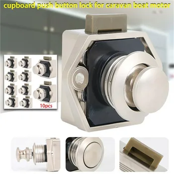 

10PCS Universal Push Button Catch Lock Latch Knob For Drawer Cupboard Door Cabinet Campervan RV Boat Car Accessories