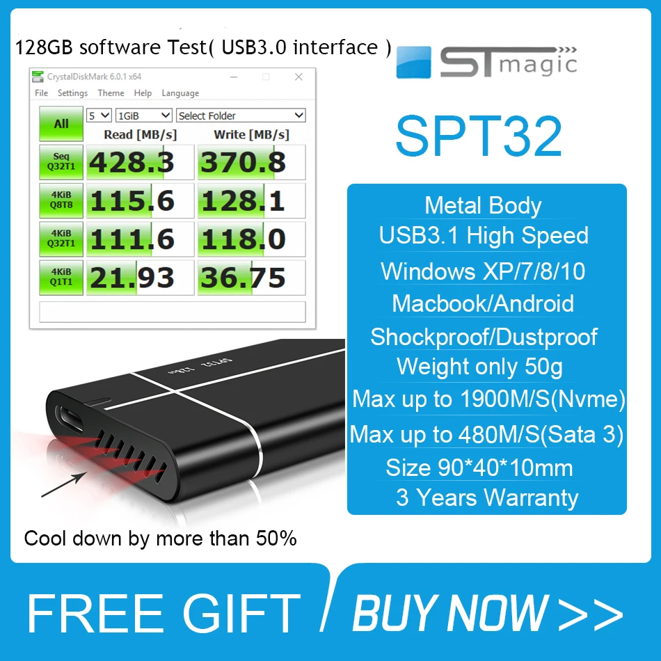  Stmagic schnell kühlung Externe SSD 256GB Tragbare SSD 512GB Festplatte 128GB hdd 1TB SSD USB3.1 ty