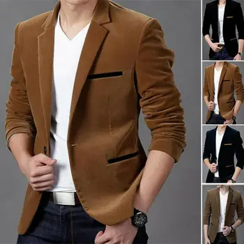 

NEW Male Autumn Winter Red Wine Velvet Fashion Leisure Suit Jacket Wedding Groom Singer Slim Fit Blazer Hombre Masculino
