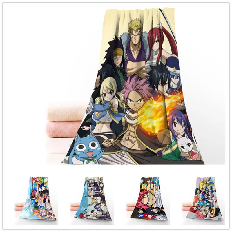 

Custom Fairy Tail 35*75cm Face Towels Facecloth Microfiber Washcloth Quick drying Sports Towel