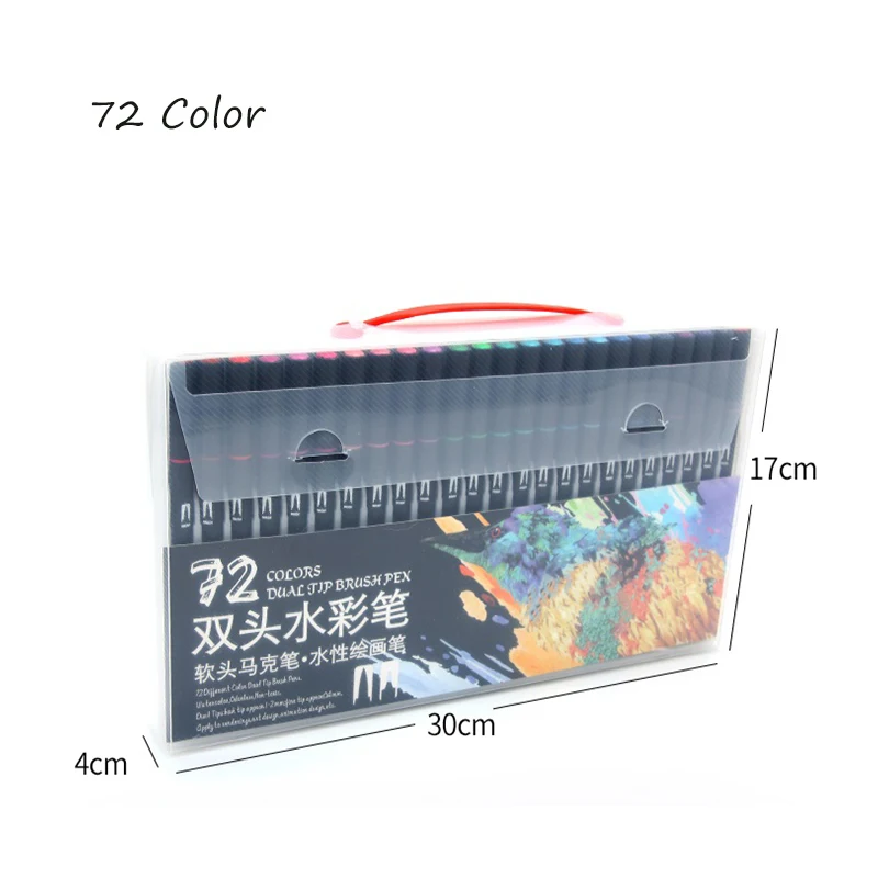 

72 Color Dual Tip Brush Pen Felt Tip Pen Art Marker Fine Liner Brush Drawing Painting Watercolor Pen for Coloring Manga