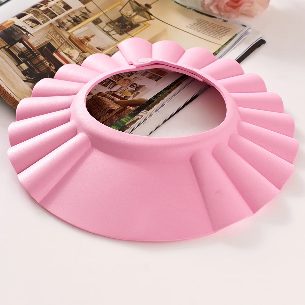 1Pcs Adjustable Bath Wash Hair Cap Ear Protection Children Shampoo Cap Shower Caps Baby Shower Shield Hat Safe Soft Hat