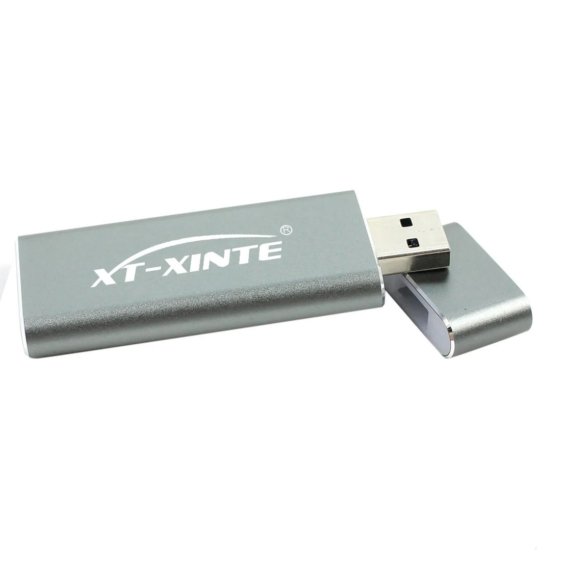 Grey with Logo USB3.0 для M.2 NGFF SSD HDD корпус твердотельного накопителя Внешний чехол адаптер UASP SuperSpeed 5 Гбит/с 2230 2242 M.2 NGFF SSD - Цвет: Grey with Logo