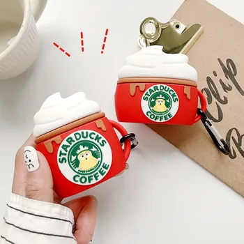 

Cartoon Bluetooth Earphone Case for AirPods Pro Silicone Headphones Cover for Airpods 2 3 Cute Protective Case Duck Coffee Cup