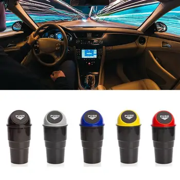

Practical Portable Car Garbage Can Ashtray Trash Dust Case Holder Interior Accessories Auto Plastic Rolling Cover