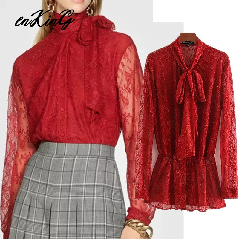 

2019 england office lady elegant lace bow collar blusas mujer de moda 2019 kimono za blouse womens tops and blouse plus size