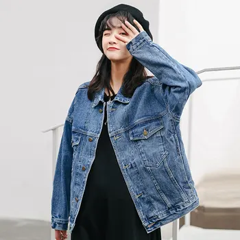 

Women Denim Jacket Female Autumn 2020 New Korean Version Bf Wind Loose Casual Wind Autumn Tops Outwear Jackets