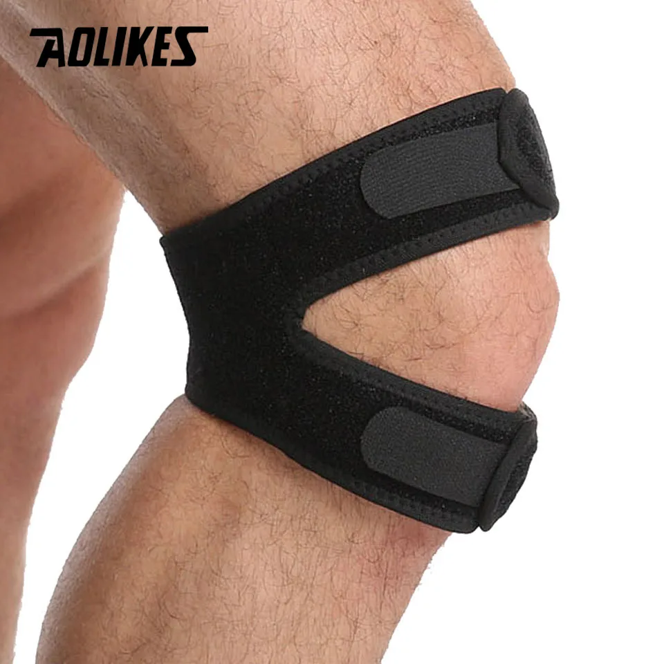 Pressurized Knee Wrap Sleeve Support Bandage Pad Elastic Braces Knee Hole Kneepad 1PCS