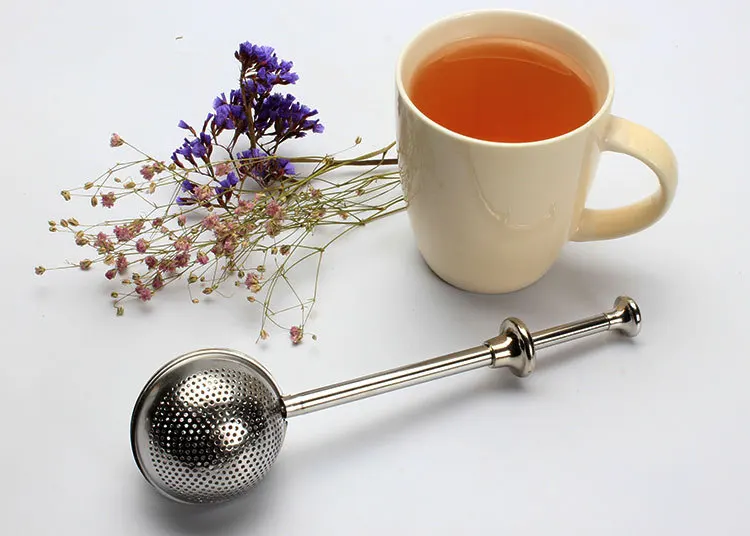 Manufacturers Direct Selling Punching Large Stretching Tea Strainer 304 Stainless Steel Tea Filter Tea Useful Product Tea Ball T