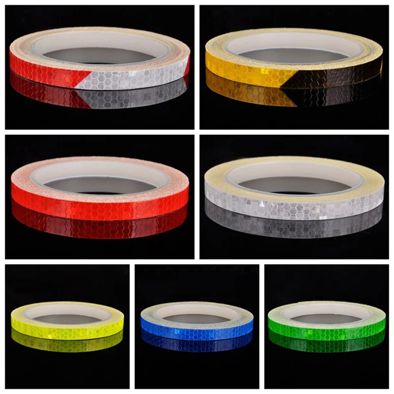 

Fashion 8M Car Styling Reflective Stripe Tape Motorcycle Bike Body Rim Wheel Stripe Tape Stickers Decorative Blue/Red/Yellow
