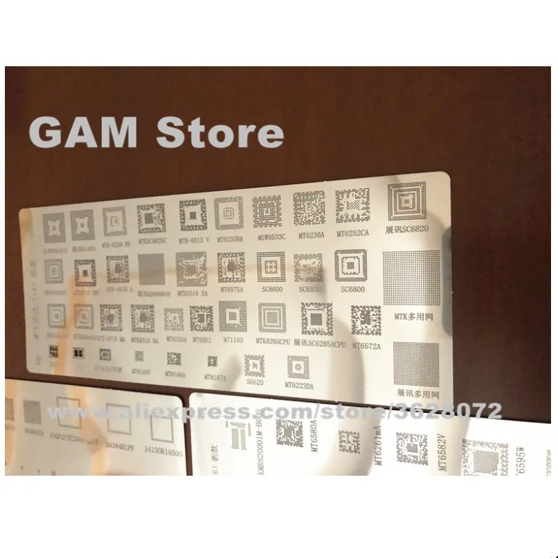 Универсальный трафарет BGA для MTK Samsung Huawei Xiaomi iPad CPU RAM PM Power IC припой Reball Pin жестяной