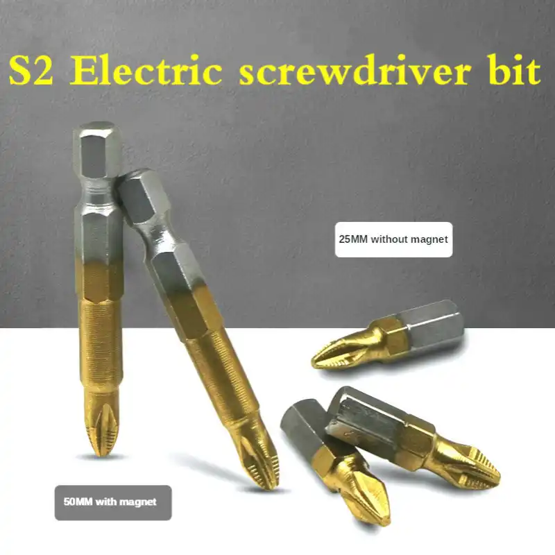 10 Pcs 1/4 Hex Shank Magnetic Screwdriver Bits Set 25mm Length PH2 Antislip S2 Titanium Coated Power Tool 10 Pcs 1/4 Hex Shank Magnetic Screwdriver Bits Set 25mm Length PH2 Antislip S2 Titanium Coated Power Tool