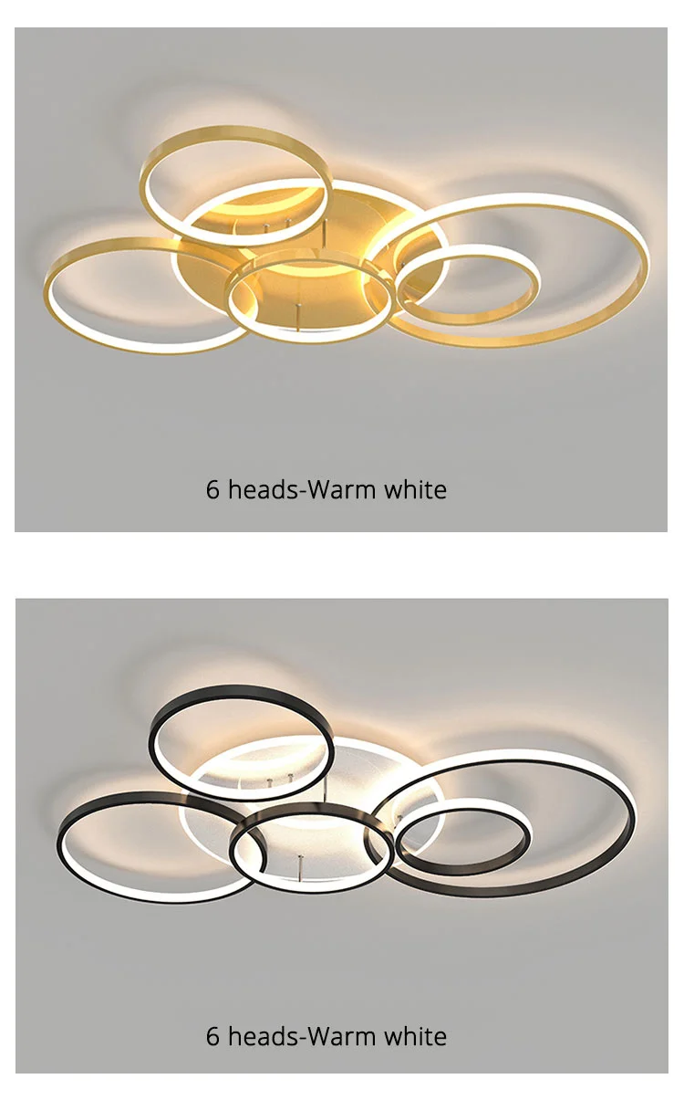 Modern Nordic Black Gold LED Ceiling Chandelier Simplicity Indoor Lighting decorate Light Fixtures For Bedroom Living Room Lamps glass chandelier