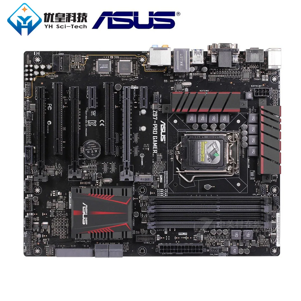 

Original Used Desktop Motherboard Intel Z97 Asus Z97-PRO GAMER Socket LGA 1150 Core i7/i5/i3/Pentium/Celeron DDR3 32G ATX