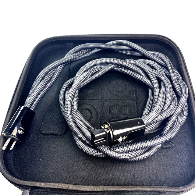 $359.1 Audiophile HiFi Power Cable Dragon High Current Low-Z / Noise-Dissipation 3-Pole AC Cord US / EU Schuko Plug