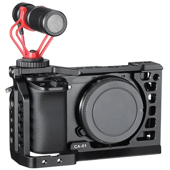 

Photography Camera Cage Video Film Movie Making Stabilizer 1/4 inch Screw Cold Shoe Mount for Sony A6500/A6400/A6300/A6100 Camer