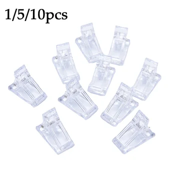 

1/5/10pcs Nail Clips Transparent Finger Building Gel Extension Nails Art Manicure Tool