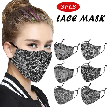

face mask fashion 3PCS General Breathable Multi-Purpose Washable Lace Mask Face Cover mascarilla mascarillas masque маска