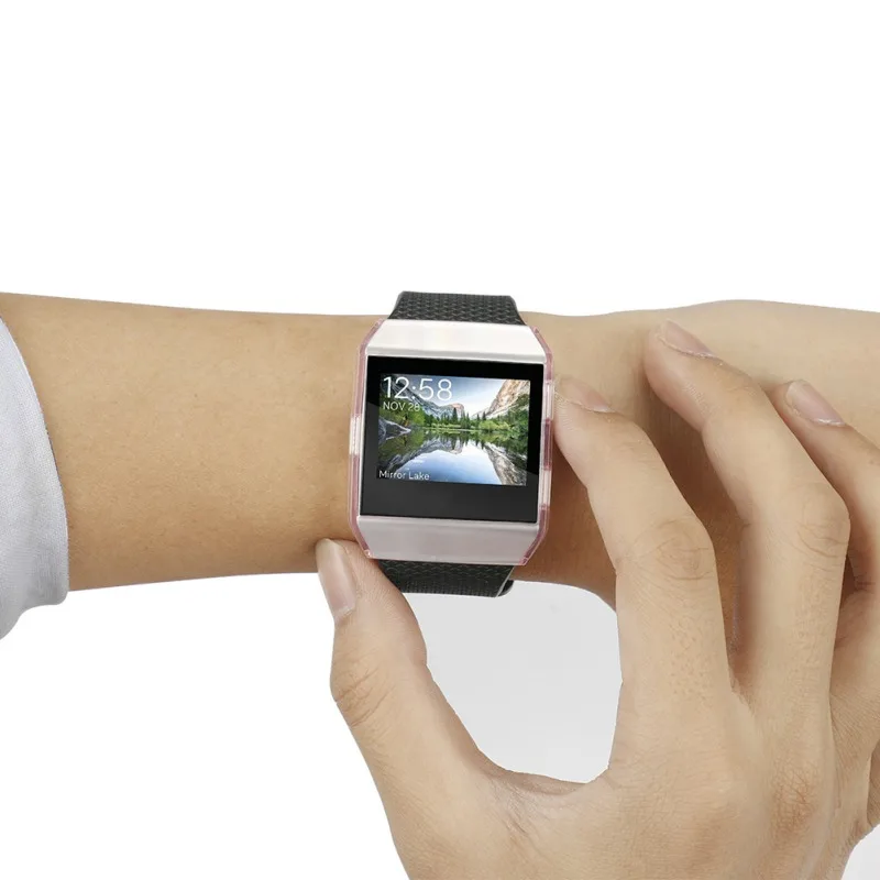 40 мм чехол для часов для Fitbit Ionic Smart Watch пылезащитный устойчивый к царапинам Tansparent водонепроницаемый ТПУ Защитный корпус