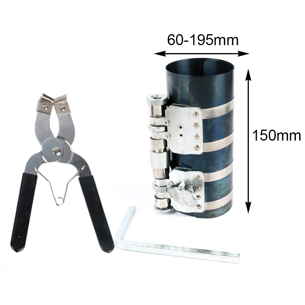 1 set new Piston Ring Compressor Installer Ratchet Pliers Remover Expander Engine Pull Tool Simple Portable Tools Accessories O8 - Цвет: 6 inch