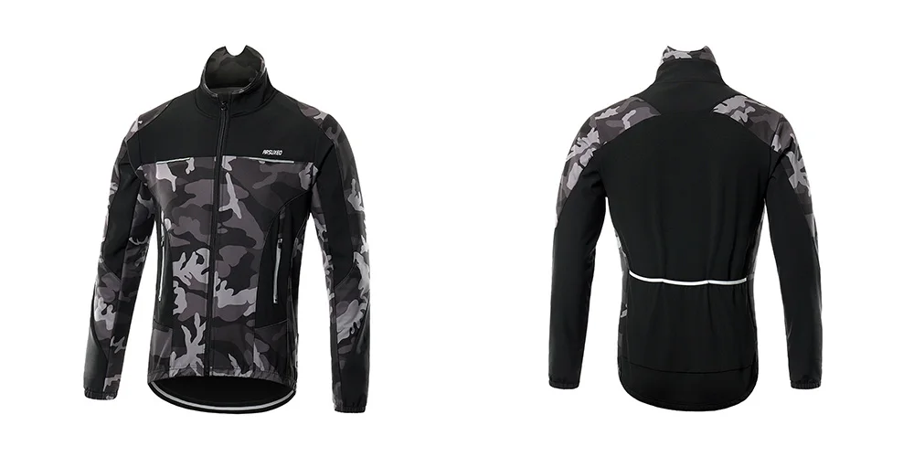 ARSUXEO Мужская велосипедная куртка зимняя теплая ветровка Водонепроницаемая MTB велосипедная куртка спортивная флисовая куртка велосипедная одежда 15F