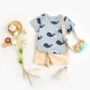 Sanlutoz Cartoon Boys Clothing Sets Summer Short Sleeve Cotton Baby Tops + Baby Shorts 2Pcs Casual 6