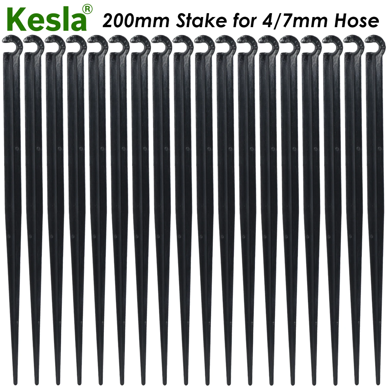 KESLA 50-1000PCS Garten 1/4 "Stake Feste Vorbauten Halter Unterstützung 11cm 20cm für Tropf Bewässerung 4/7mm Schlauch Rohr Einsetzen Boden