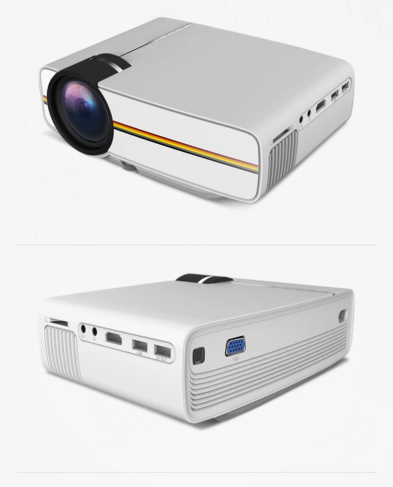 YG400 Мини Портативный светодиодный проектор 1000 люмен 800*480 точек/дюйм ЖК-проектор для домашнего кинотеатра Поддержка 1080P проектор HDMI VGA USB проектор