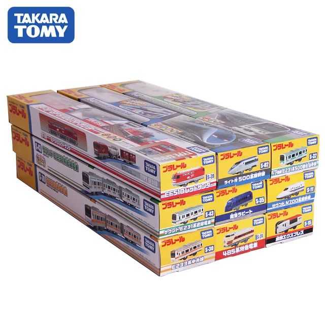 Takara Tomy Tomica Plarail Trackmaster Shinkansen 30-40cm Electric Train Model Kit Three carriages Railway Car Toy Miniature Car 6